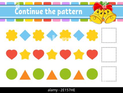 Continuez la répétition. Feuille de travail de développement de l'éducation. Jeu pour enfants. Page activité. Puzzle pour les enfants. Riddle pour l'école maternelle. Vecteur isolé plat il Illustration de Vecteur