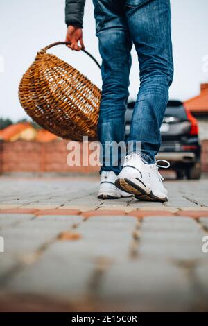 Tuiles décoratives en béton robustes pour les allées, patios et parking arrière-cour - trottoir pour le terrain à l'extérieur de la maison - aménagement de maison de campagne et archi Banque D'Images