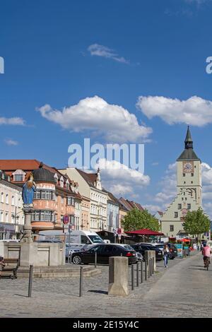 La ville de Deggendorf, dans le district de Basse-Bavière, est également connue Comme la porte de la forêt bavaroise Banque D'Images