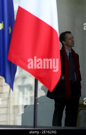 Le journaliste Christophe Barbier est photographié à l'Elysée Palace de Paris, France, le 20 avril 2011. Photo de Stephane Lemouton/ABACAPRESS.COM Banque D'Images