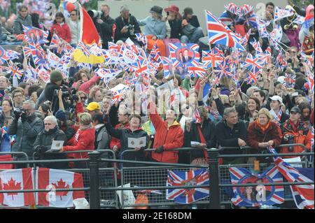 Atmosphère au centre commercial après le mariage du Prince William à Kate Middleton, à Londres, Royaume-Uni, le 29 avril 2011. Photo de Mousse/ABACAPRESS.COM Banque D'Images