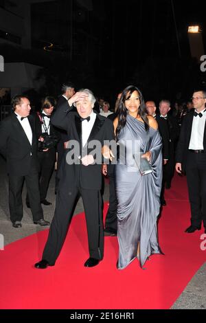 Robert de Niro et sa femme Grace Hightower arrivent pour le dîner de gala après la cérémonie d'ouverture du 64ème Festival international du film de Cannes, à l'Hôtel Majestic Barriere à Cannes, dans le sud de la France, le 11 mai 2011. Photo de Hahn-Nebinger/ABACAPRESS.COM Banque D'Images