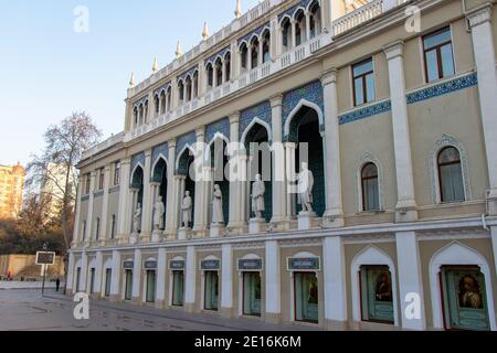 Le musée national de la littérature azerbaïdjanaise de Nizami Ganjavi. Bakou - Azerbaïdjan. Banque D'Images