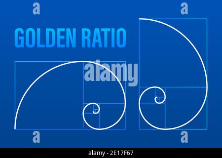 Ration d'or. Arrière-plan géométrique abstrait. Illustration du stock vectoriel. Illustration vectorielle Illustration de Vecteur