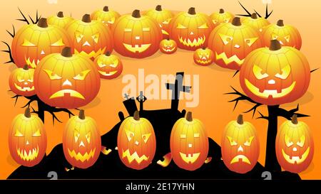 Halloween pumkin Illustration de Vecteur