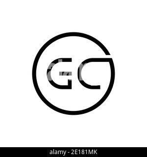 Original Circle GC lettre logo Creative Typographie Vector Template. Design du logo Creative Letter GC Illustration de Vecteur