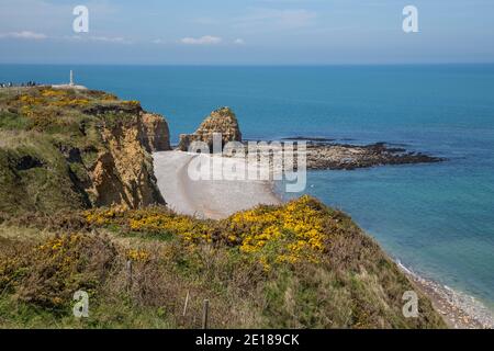 Mémorial de la Pointe du hoc, Normandie, France Banque D'Images