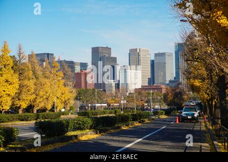 Automne dans la ville de Chiyoda Tokyo Japon Banque D'Images