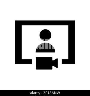 Design d'icône d'appel vidéo modèle de vecteur Premium. Modèle de vecteur EPS 10. Entièrement modifiable avec un arrière-plan isolé Illustration de Vecteur