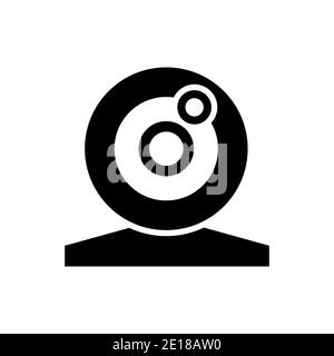 Web CAM Icon Design modèle vectoriel premium. Entièrement modifiable avec un arrière-plan isolé Illustration de Vecteur