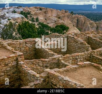 A'ts'ina ruine, El Morro National Monument, Nouveau Mexique Banque D'Images