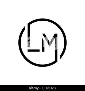 Lettre initiale de cercle LM logo Design Vector Template. Résumé lettre LM logo Design Illustration de Vecteur