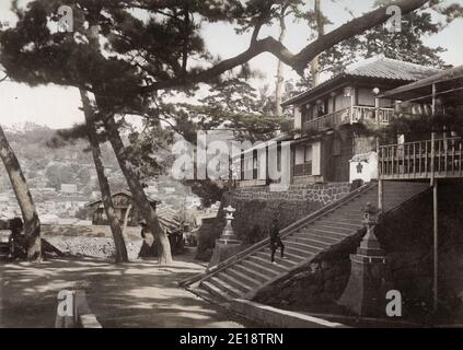 Photographie du XIXe siècle - ère Meiji Japon: Temple Daitokuji à Nagasaki Banque D'Images