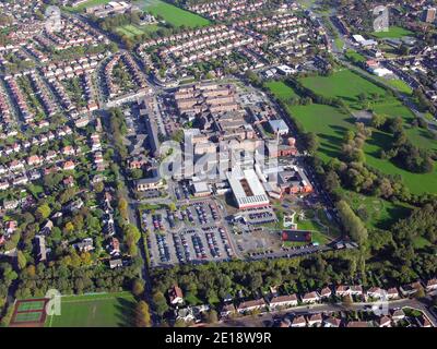 Vue aérienne de l'ancien hôpital Alder Hey (Maintenant partiellement démoli) à Liverpool en 2006 Banque D'Images