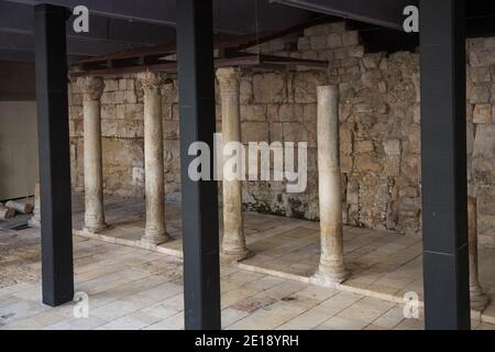 Israël, Jérusalem vieille ville, intérieur de la Cardo reconstruit dans les quartiers juifs Banque D'Images