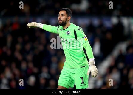 Photo du dossier datée du 20-02-2019 du gardien de but de Millwall Jordan Archer. Banque D'Images