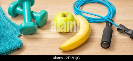 Appareils de sport et de fitness - Panorama Banque D'Images