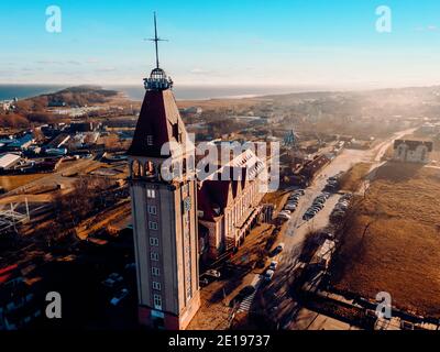 Vue depuis les airs sur Władysławowo Banque D'Images