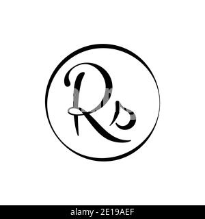Modèle de vecteur de conception de logo RS Letter initial. Motif abstrait lettre RS. Illustration de Vecteur