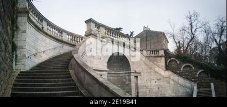 Scala dei Giganti à Trieste ville: Art et célèbre monument à visitez Banque D'Images