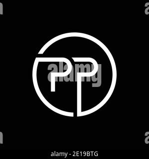 Original PP Letter logo Creative Typography Vector Template. Cercle créatif lettre PP logo Vector. Illustration de Vecteur
