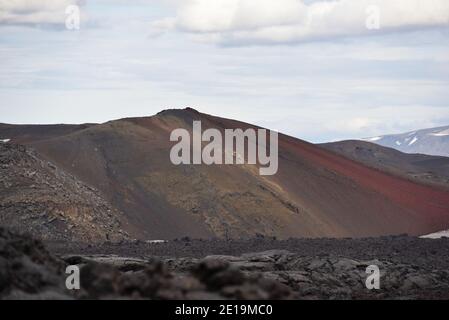 Volcan Askja au parc national de Vatnajokull, Islande Banque D'Images