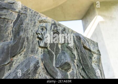 Belle sculpture moderniste à Drazgose, Slovénie Banque D'Images