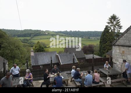 GRANDE-BRETAGNE / Angleterre /Gloucestershire/Country pub dans les Cotswolds The Woodcutters Arms main Rd, Whiteshill, Stroud, Gloucestershire Banque D'Images