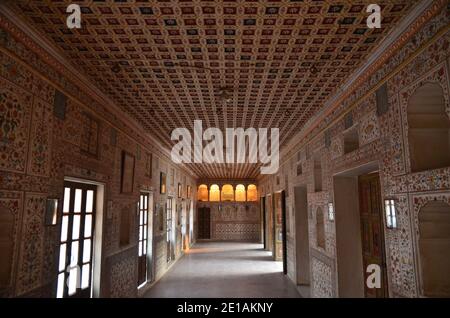 Salle à l'intérieur du fort Junagarh à Bikaner Banque D'Images