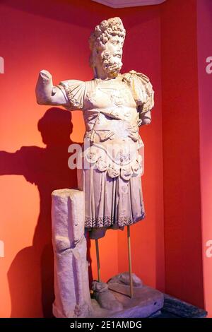 Empereur romain Hadrien, 2e siècle ce, statue de Perge en Turquie Banque D'Images