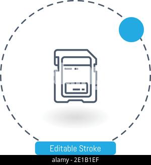 icône de vecteur de carte sd icônes de contour modifiables pour le web et mobile Illustration de Vecteur