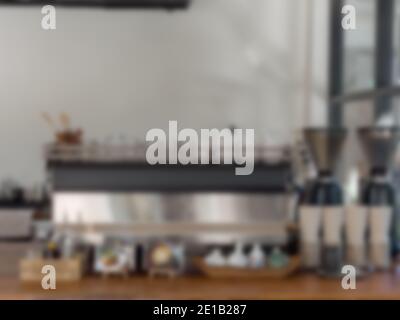 Café-restaurant flou d'arrière-plan avec bokeh, photo Banque D'Images