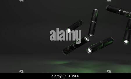 Arrière-plan abstrait de science-fiction avec espace de copie. Concept de technologie de science-fiction extraterrestre. Rendu 3D. Banque D'Images