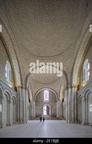 Abbaye de Fontevraud, France 10 mai 2013 : à l'intérieur de l'abbaye principale de Fontevraud Banque D'Images