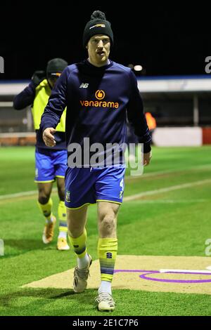 SOLIHULL, ANGLETERRE. 5 JANVIER Kyle Storer de Solihull Moors FC pendant le match de la Ligue nationale de Vanaram entre Solihull Moors et Chesterfield au parc Damson, Solihull le mardi 5 janvier 2021 (Credit: James Holyoak | MI News) Credit: MI News & Sport /Alay Live News Banque D'Images