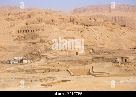 Égypte, Louxor, Cisjordanie, tombes des Nobles Banque D'Images