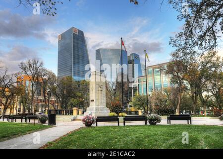 Une vue de la du centre-ville de Regina, Canada Banque D'Images