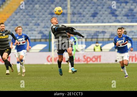 Genova, Italie. 6 janvier 2021. Genova, Italie, stade Luigi Ferraris, 06 janvier 2021, Alexis Sanchez (Inter) pendant UC Sampdoria vs FC Internazionale - football italien série A Match Credit: Danilo Vigo/LPS/ZUMA Wire/Alay Live News Banque D'Images