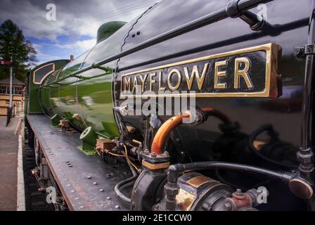 Chemin de fer de Llangollen.le moteur Mayflower B1 4-6-0 No 1306 du chemin de fer de Battlefield. Construit en 1948 Banque D'Images