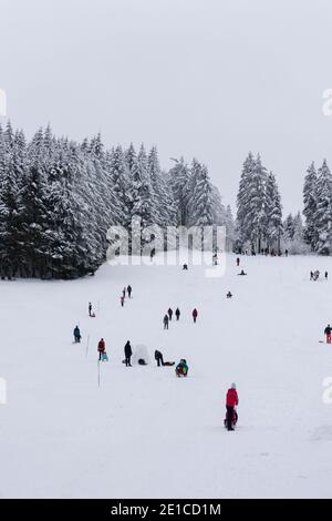 Piste de luge sur Farnsberg, Bavière Banque D'Images