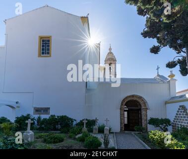 Faro, Portugal - 31 décembre 2020 : vue sur l'église Igreja do Carmo de Faro Banque D'Images
