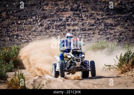 Riyad, Arabie Saoudite. 06e janvier 2021. 152 Giroud Alexandre (fra), Yamaha, Team Giroud, Quad, action pendant la 4ème étape du Dakar 2021 entre Wadi Al Dawasir et Riyad, en Arabie Saoudite le 6 janvier 2021 - photo Frédéric le Floc&#039;h/DPPI/LM crédit: Gruppo Editoriale LiveMedia/Alay Live News Banque D'Images