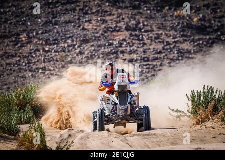 Riyad, Arabie Saoudite. 06e janvier 2021. 163 Copetti Pablo (usa), Yamaha, MX Devesa par Berta, Motul, Quad, action pendant la 4ème étape du Dakar 2021 entre Wadi Al Dawasir et Riyad, en Arabie Saoudite le 6 janvier 2021 - photo Frédéric le Floc&#039;h/DPPI/LM crédit: Gruppo Editoriale LiveMedia/Alay Live News Banque D'Images