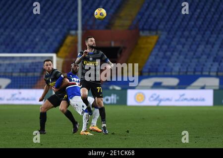 6 janvier 2021, Genova, Italie: Genova, Italie, Luigi Ferraris Stadium, 06 janvier 2021, Marcelo Brozovic (Inter) pendant UC Sampdoria vs FC Internazionale - football italien série A match (Credit image: © Danilo Vigo/LPS via ZUMA Wire) Banque D'Images