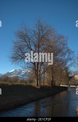 Paysage autour de Vaduz au Liechtenstein 16.12.2020 Banque D'Images