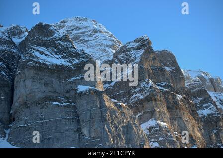 Belles montagnes alpstein en Suisse en hiver 18.12.2020 Banque D'Images