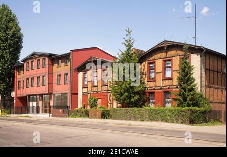 Rue Szosa Chelminska à Torun. Pologne Banque D'Images