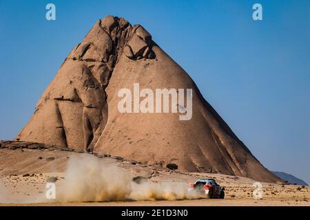 365 Moilet Hugues (fra), Galland Antoine (fra), Fouquet Chevrolet, Off Road concept, Auto, action pendant la 4ème étape du Dakar 2021 entre Wadi Al Dawasir et Riyad, en Arabie Saoudite le 6 janvier 2021 - photo Florent Gooden / DPPI / LM Banque D'Images