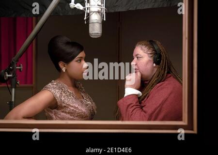 Respect est un film de fiction biographique américain à venir basé sur la vie de la chanteuse américaine Aretha Franklin. Dirigée par Liesl Tommy à partir d'un scénario de Tracey Scott Wilson, elle met en vedette Jennifer Hudson dans le rôle principal, avec Forest Whitaker, Marlon Wayans, Audra McDonald, Marc Maron, Tituss Burgess, Saycon Sengbloh, Hailey Kilgore, Skye Dakota Turner, Tate Donovan et Mary J. Blige. Cette photographie est à usage éditorial exclusif et est le droit d'auteur de la compagnie de film et/ou le photographe assigné par la compagnie de film ou de production et ne peut être reproduit que par des publications en conjonction avec W Banque D'Images