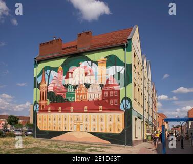 Graffiti à la rue Warszawska à Zagan. Pologne Banque D'Images